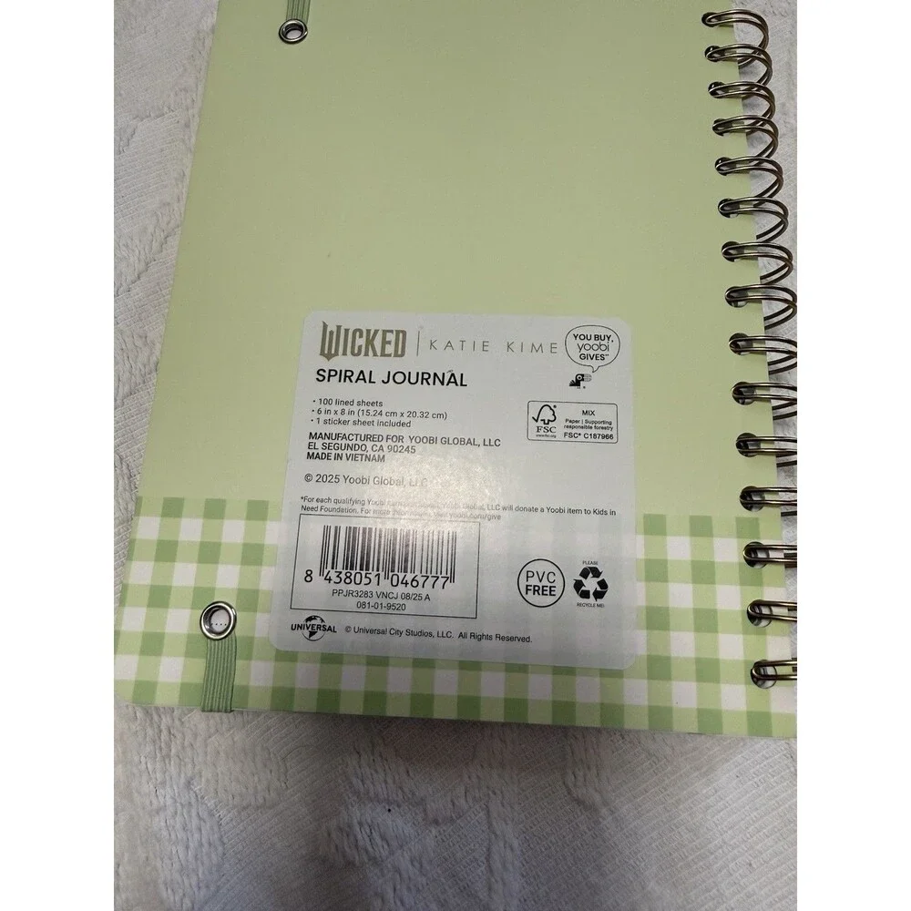 NEW Wicked x Yoobi Journal Gift Set Pen Stickers School Supplies 2025